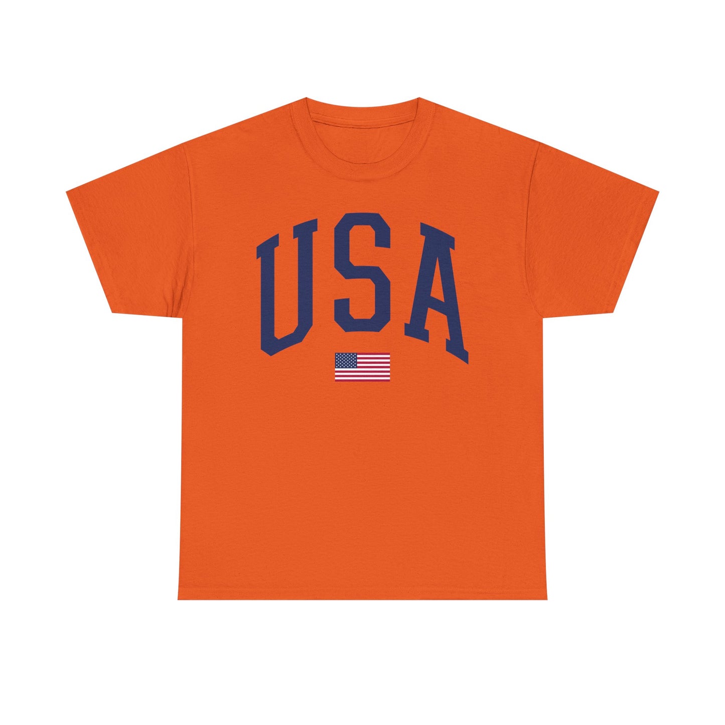 Unisex Heavy Cotton Tee USA Flag