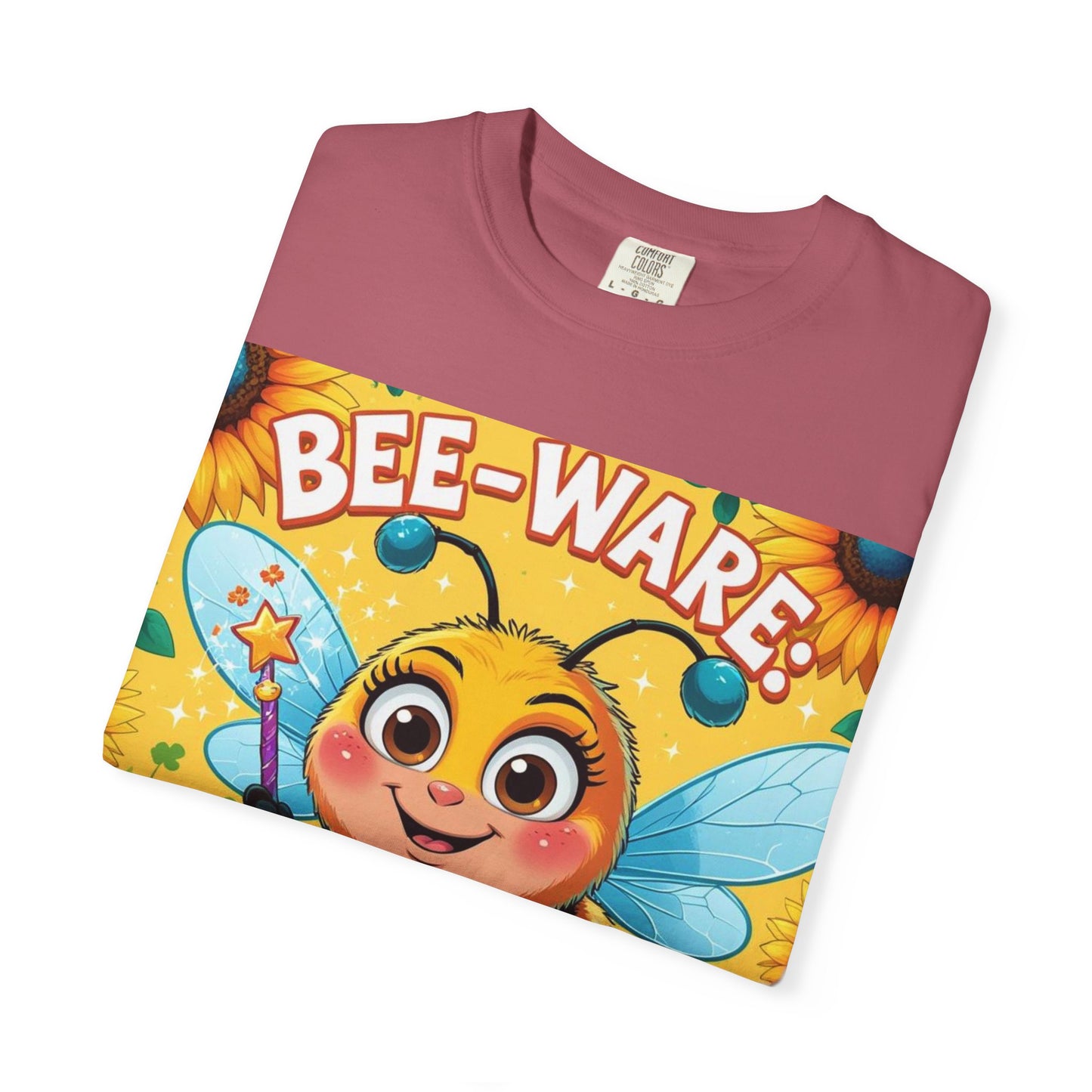 Bee-Ware Fun T-Shirt, Cute Bee T-Shirt, Unisex Graphic Tee, Gift for Bee Lovers, Funny Insect Apparel, Summer Fashion Tee