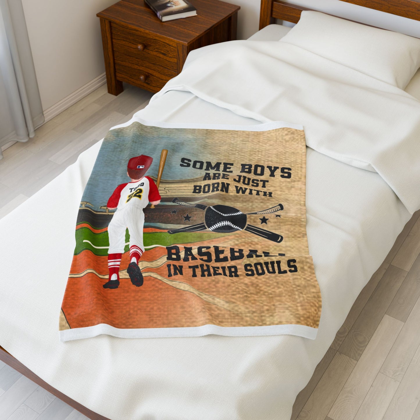 Baseball Velveteen Plush Blanket - Sports Themed Throw for Boys