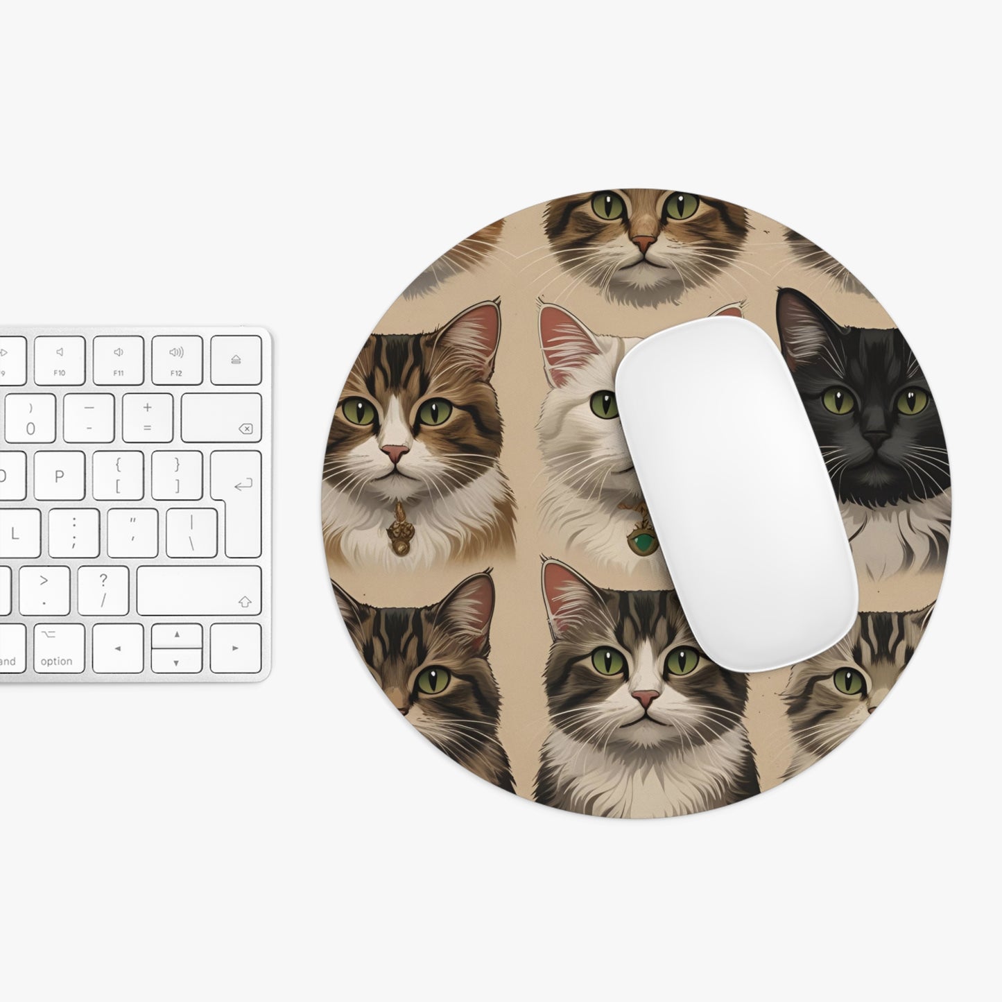 Cat-Themed Mouse Pad, Cute Cat Design Desk Accessory, Gifts for Cat Lovers, Home Office Decor, Pet Lover Gift