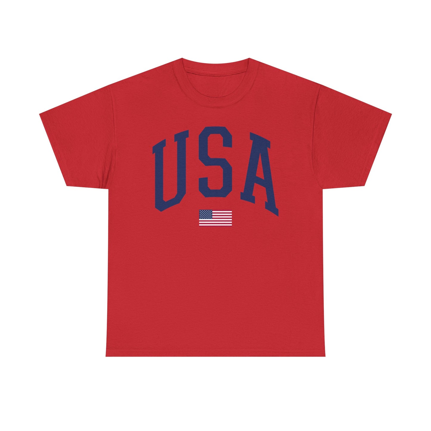 Unisex Heavy Cotton Tee USA Flag