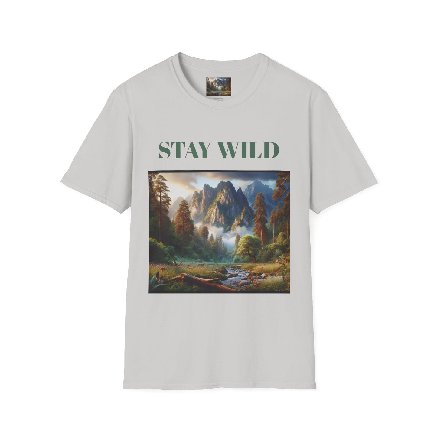 Nature Landscape T-Shirt, Unisex Softstyle Tee, Outdoor Adventure Shirt, Gift for Nature Lovers, Hiking Apparel, Travel T-Shirt