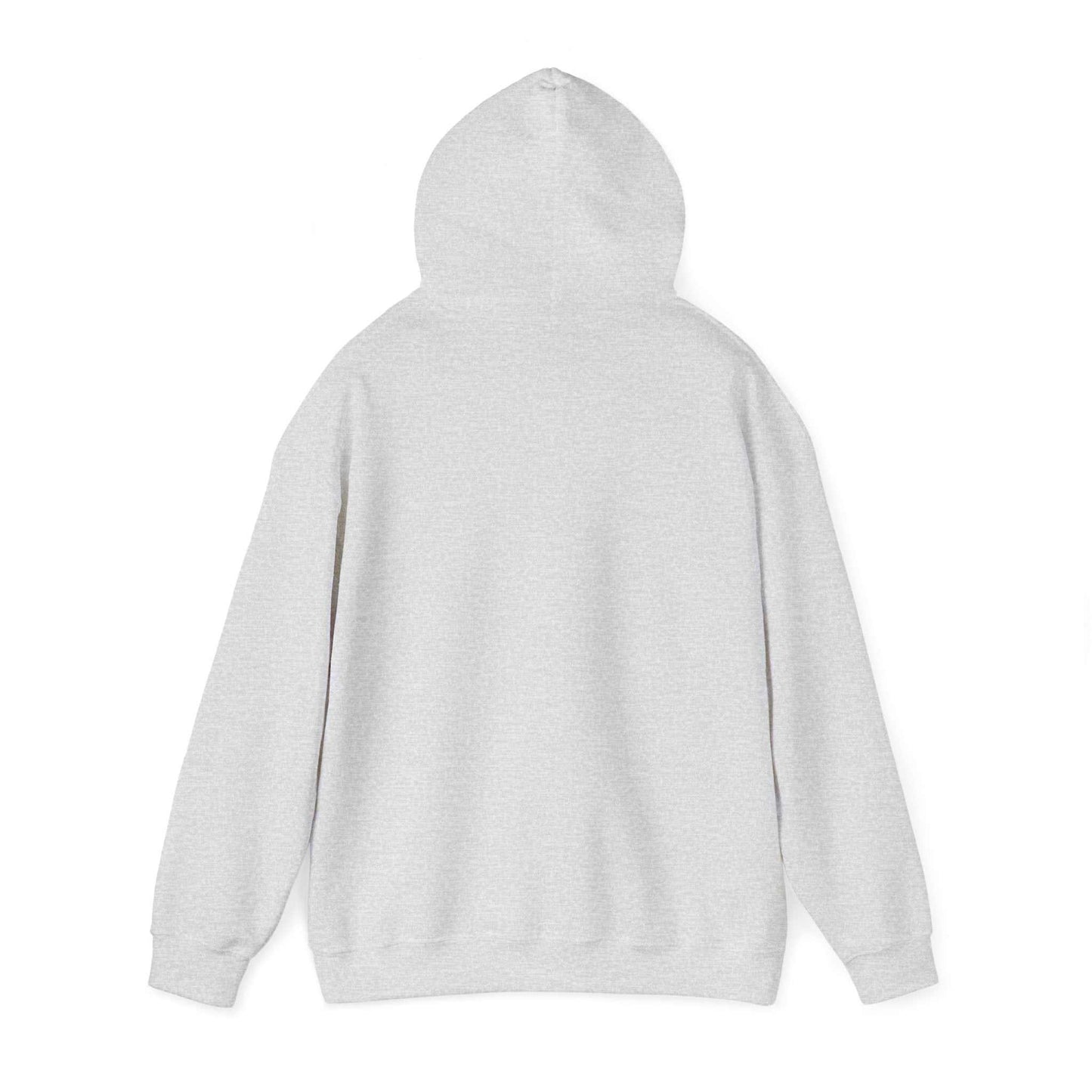 Unisex heavy cotton hoodie in gray, featuring a cozy hood and classic fit for warmth and style.