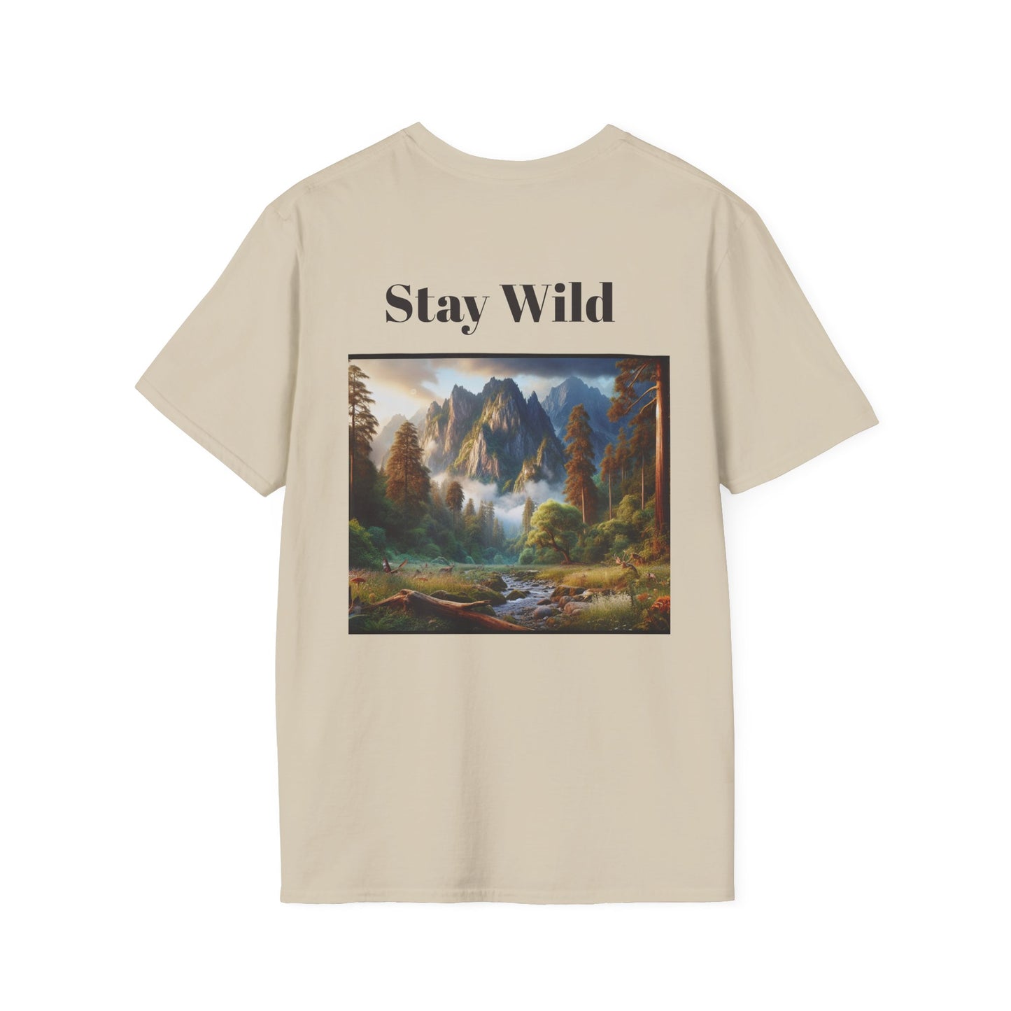 Nature Landscape T-Shirt, Unisex Softstyle Tee, Outdoor Adventure Shirt, Gift for Nature Lovers, Hiking Apparel, Travel T-Shirt