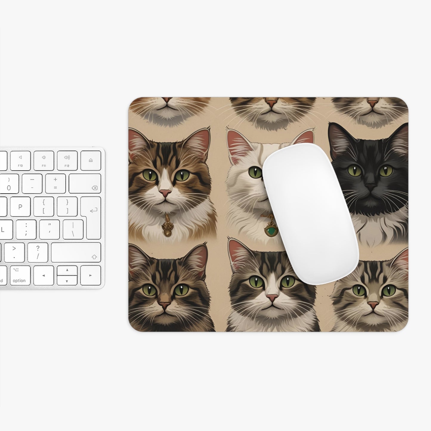 Cat-Themed Mouse Pad, Cute Cat Design Desk Accessory, Gifts for Cat Lovers, Home Office Decor, Pet Lover Gift