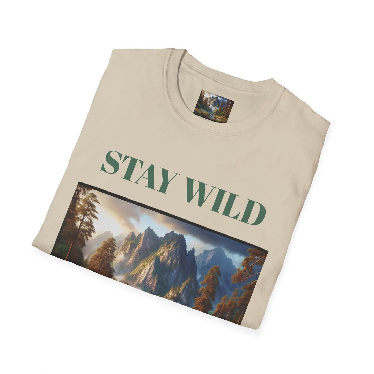 Nature Landscape T-Shirt, Unisex Softstyle Tee, Outdoor Adventure Shirt, Gift for Nature Lovers, Hiking Apparel, Travel T-Shirt
