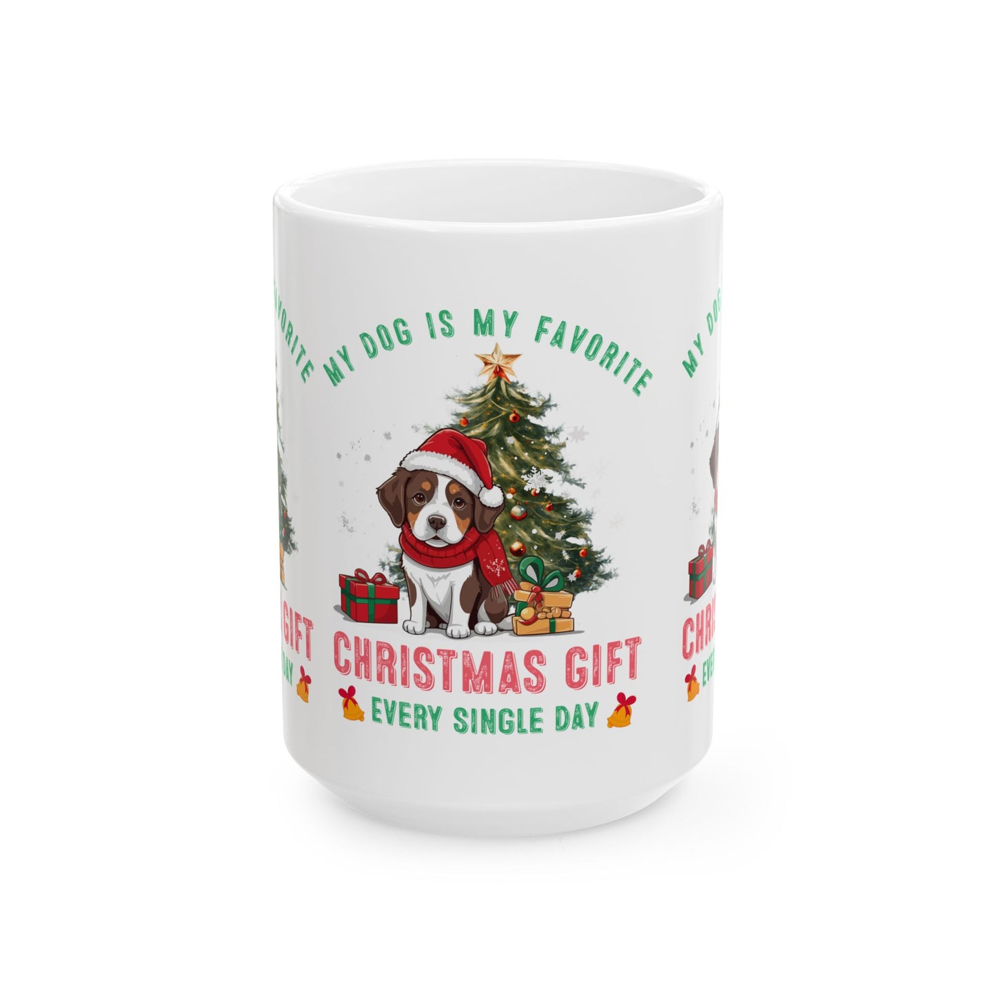 Festive Dog Lover's Mug | Christmas Gift, Dog Mom Cup, Cute Holiday Mug, Pet Lover Coffee Cup, Personalized Pet Gifts