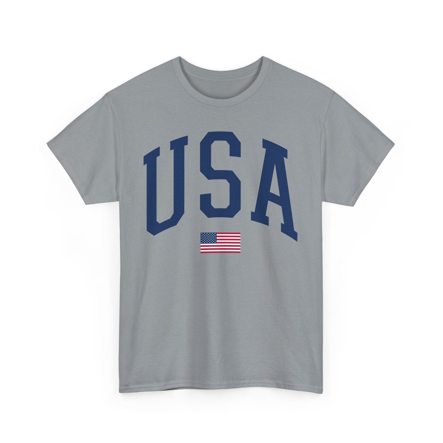 Unisex Heavy Cotton Tee USA Flag