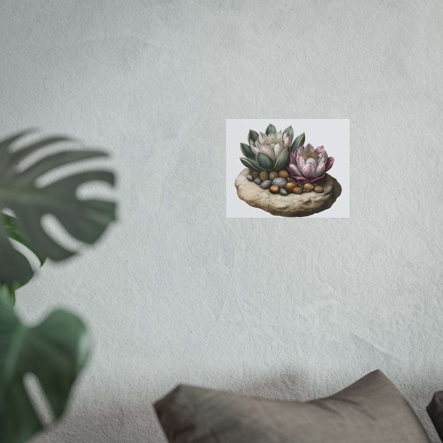 Fine Art Posters with succulent artwork on gallery-grade paper, Giclée print, matte finish.