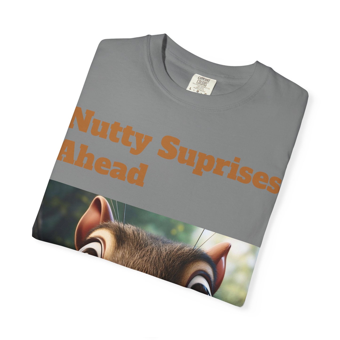 Nutty Surprises Ahead T-Shirt | Funny Animal Tee, Gift for Nature Lovers, Casual Wear, Birthday Present, Unique Graphic Shirt
