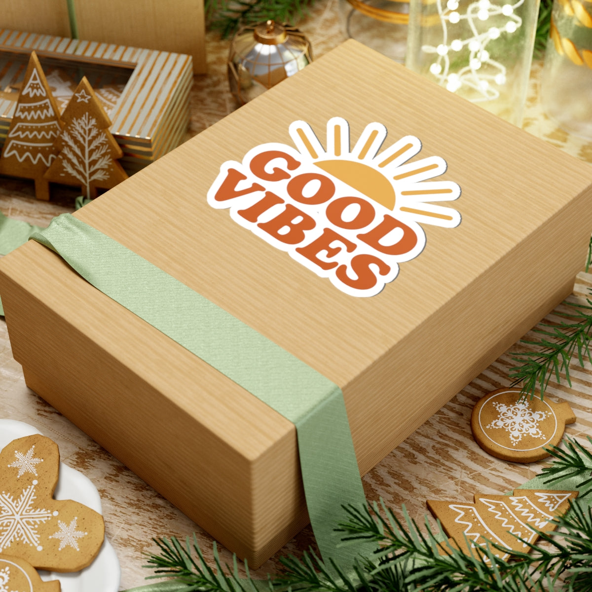 Good Vibes Kiss-Cut Stickers | Motivational Art for Laptops, Water Bottles, and Journals | Perfect for Gifts, Home Decor, Self-Care - Toddcraft
