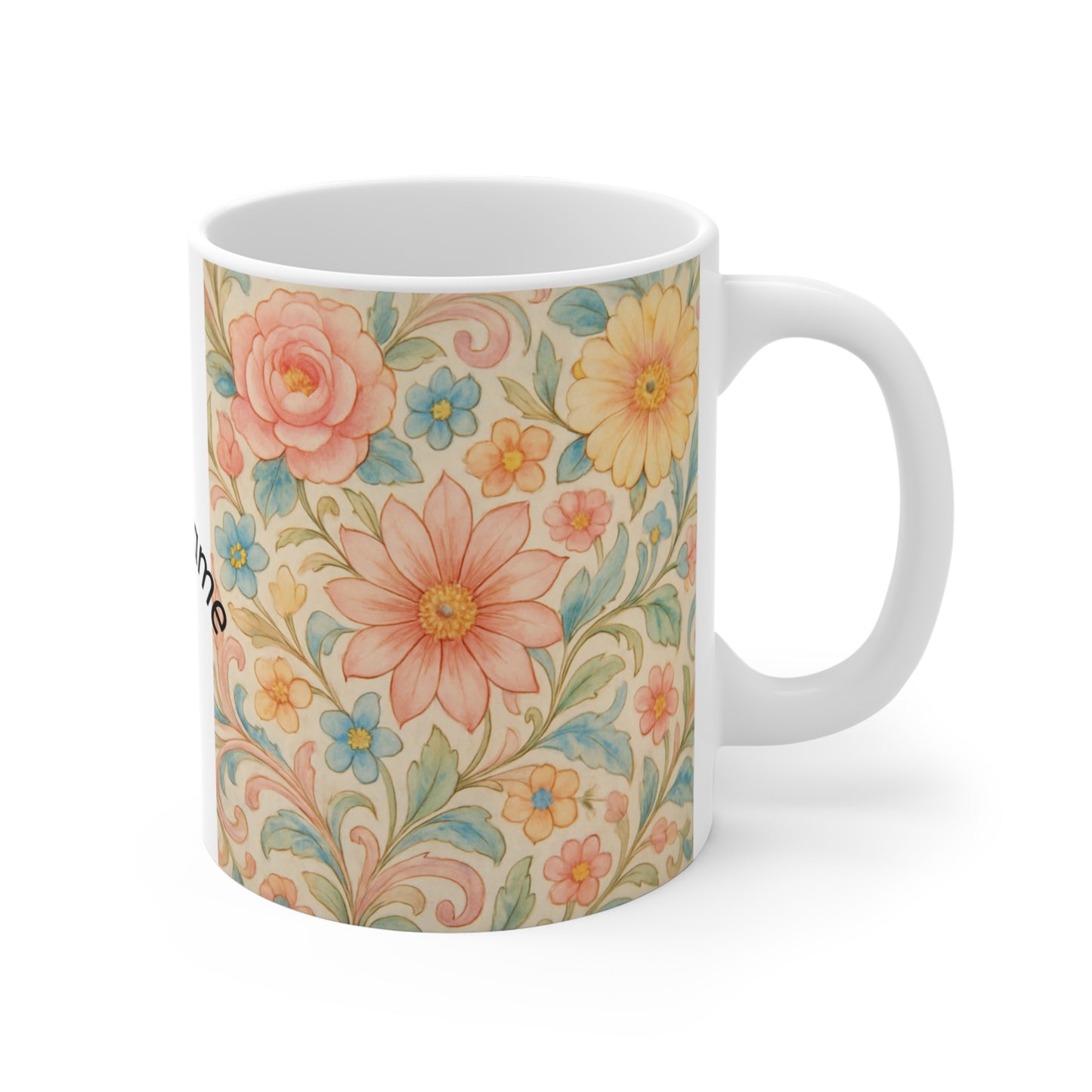 Personalized Floral Mug for Home & Gifting, Custom Name Coffee Cup, Birthday Gift, Flower Lover's Mug, Tea Time Accessory - Toddcraft