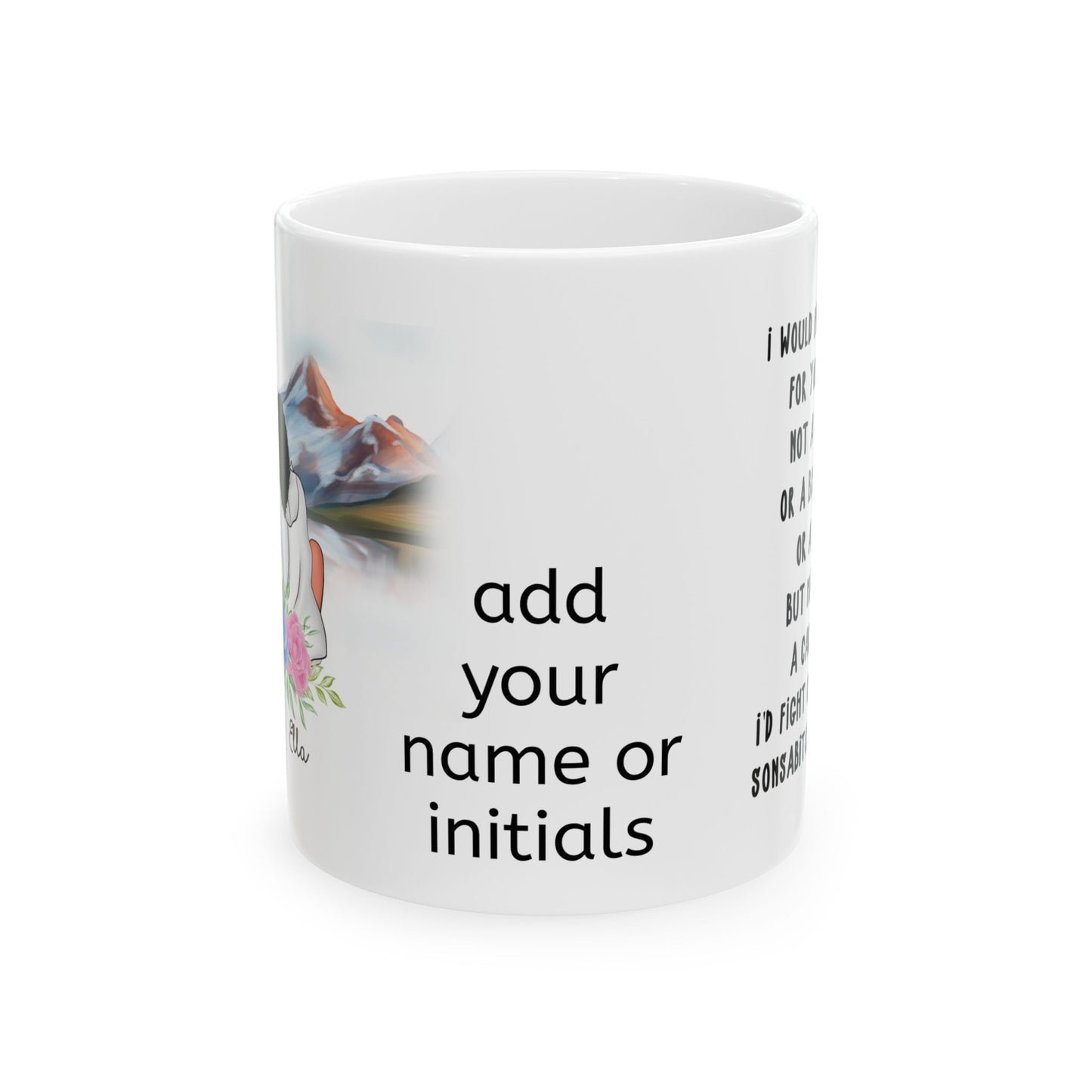 Personalized Inspirational Ceramic Mug, Custom Coffee Cup, Motivational Drinkware, Unique Gift for Her, Name or Initials Edition