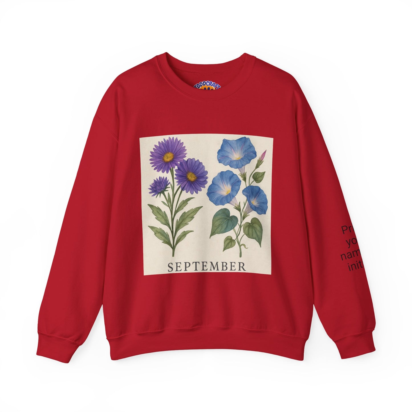 Personalized Crewneck Sweatshirt with Initials - Custom Unisex Pullover