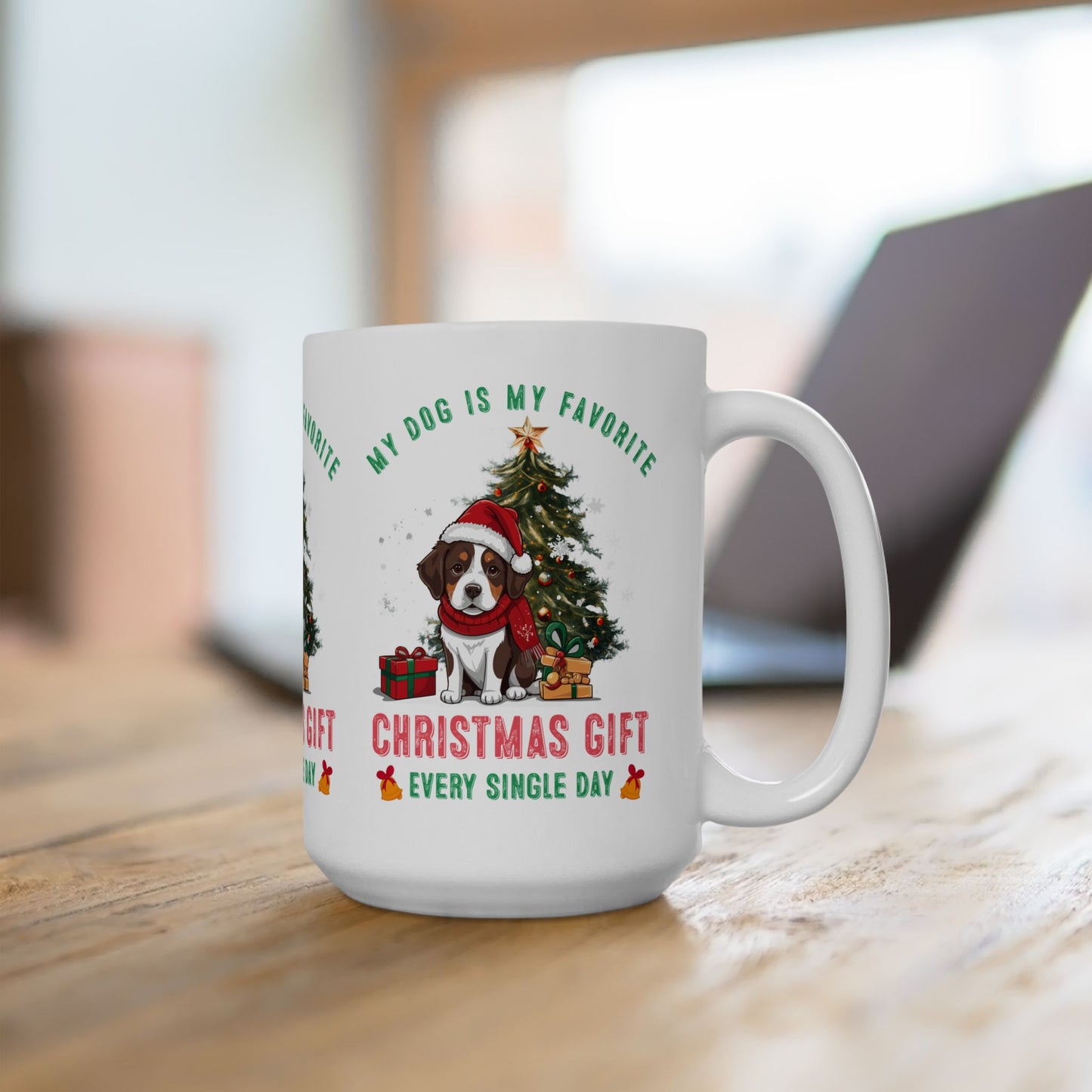 Festive Dog Lover's Mug | Christmas Gift, Dog Mom Cup, Cute Holiday Mug, Pet Lover Coffee Cup, Personalized Pet Gifts