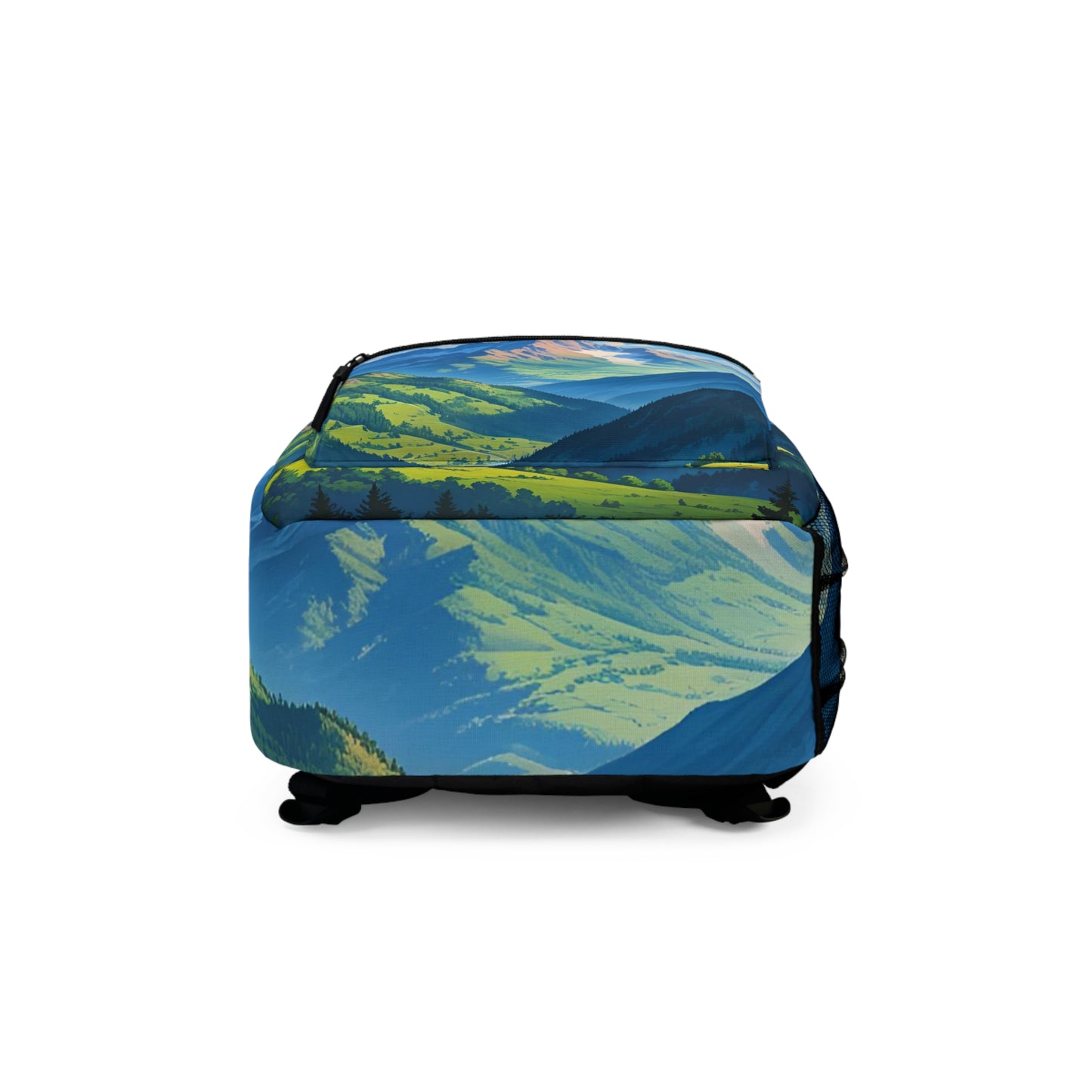 Scenic Adventure Backpack, Nature Landscape Rucksack, Travel Bag, Hiking Gear, Outdoor Sports Accessories