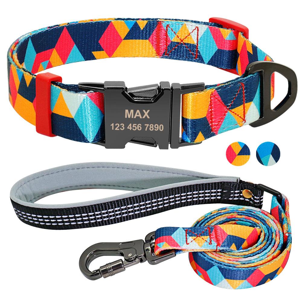 Personalized Dog Collar with Custom ID Tag