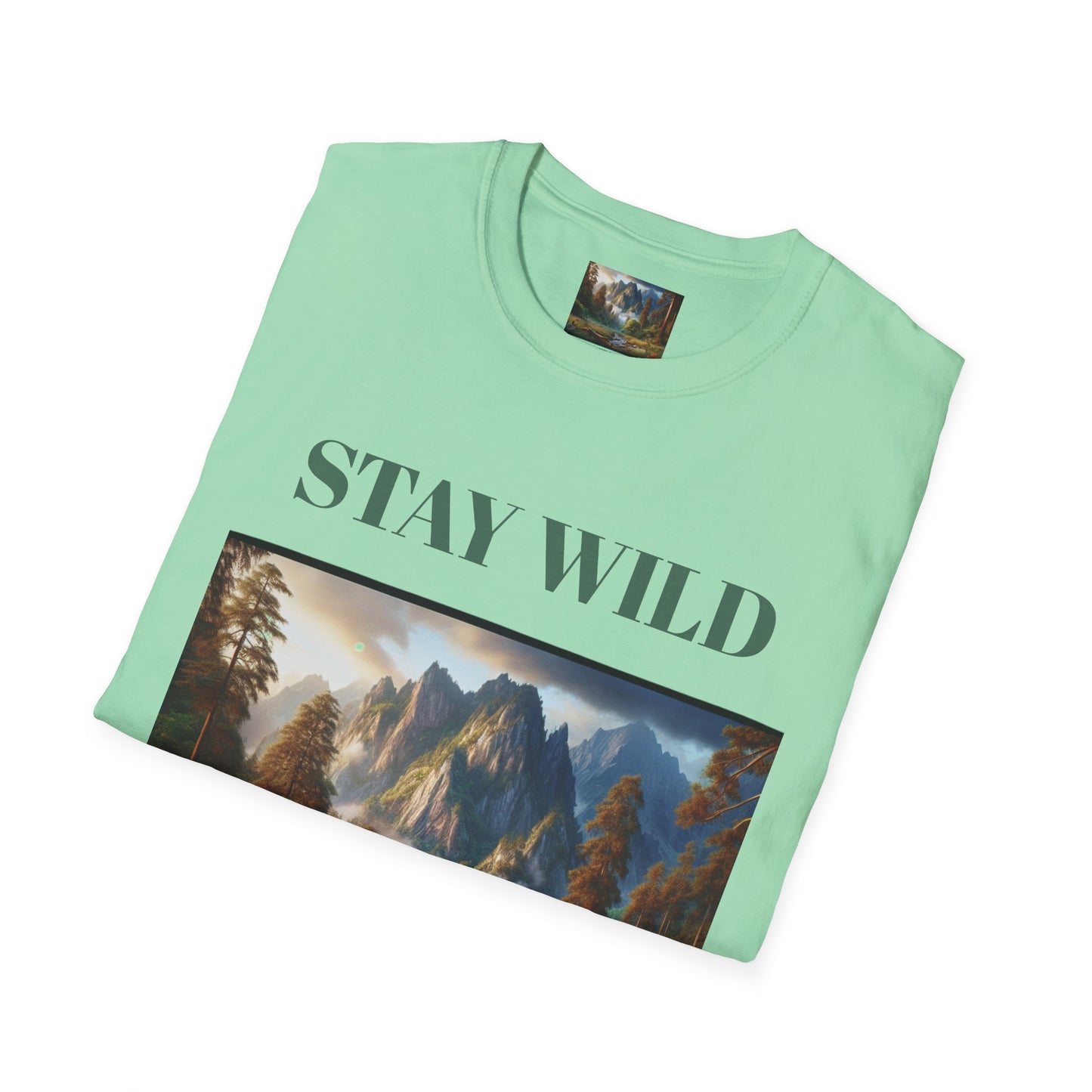 Nature Landscape T-Shirt, Unisex Softstyle Tee, Outdoor Adventure Shirt, Gift for Nature Lovers, Hiking Apparel, Travel T-Shirt