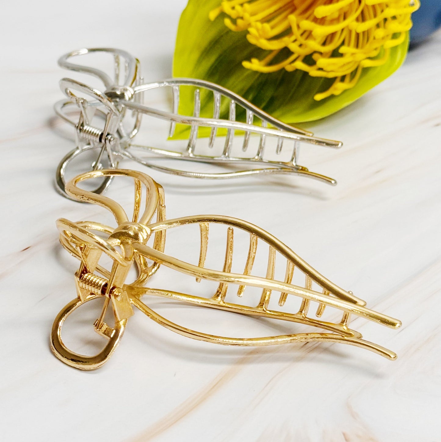 Metal Bow Hair Claw Set Of 2 | Fashionable Hair Accessories