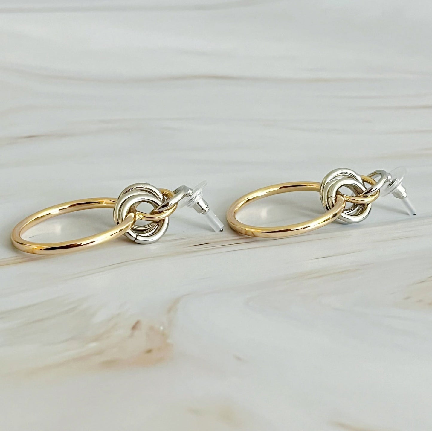 Knock On The Beauty Hoop Earrings – Stylish Gold Statement Hoops for Women & Girls