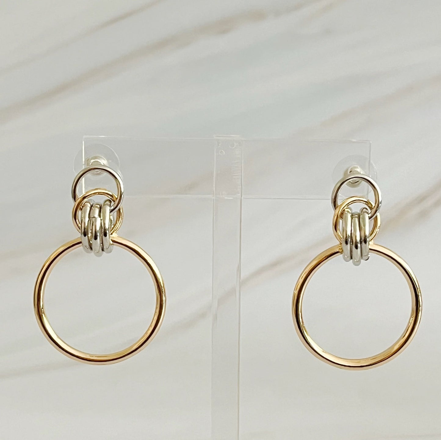 Knock On The Beauty Hoop Earrings – Stylish Gold Statement Hoops for Women & Girls