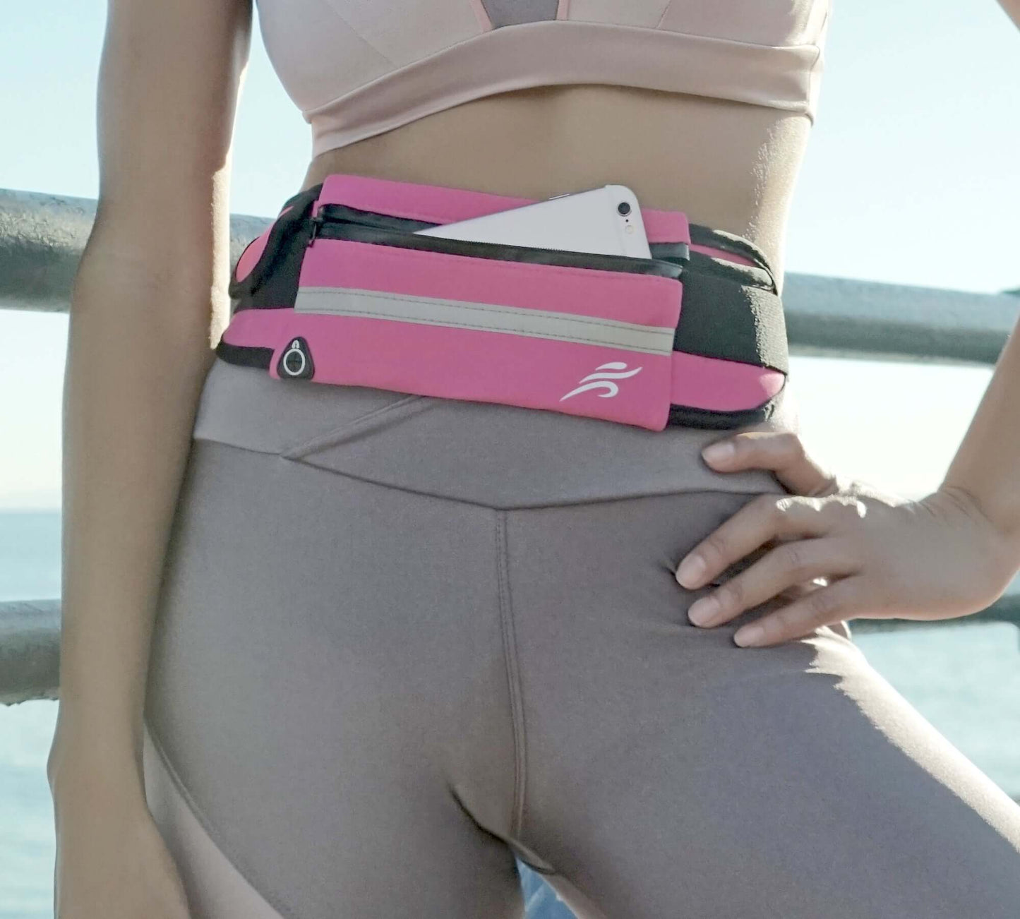 Velocity Water-Resistant Sports Running Belt and Fanny Pack for Outdoo