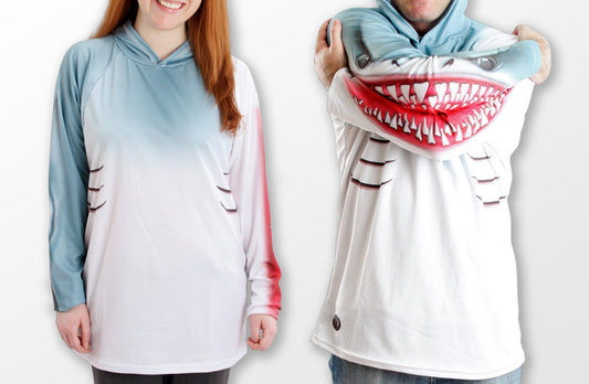 Shark Hoodie Sport Shirt - Moisture Wicking UPF50+ Athletic Tee
