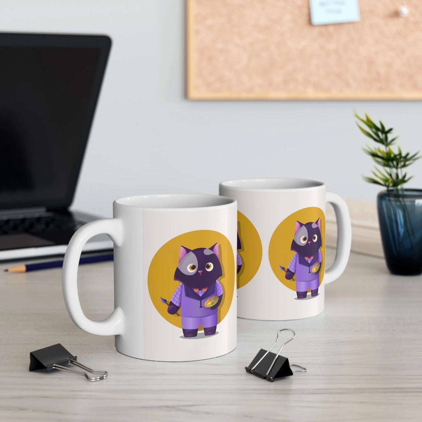 Painter Cat Mug Toddcraft