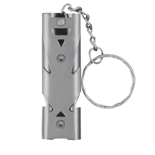 Stainless Steel Emergency Whistle 120dB – Double-Tube Marine Signal
