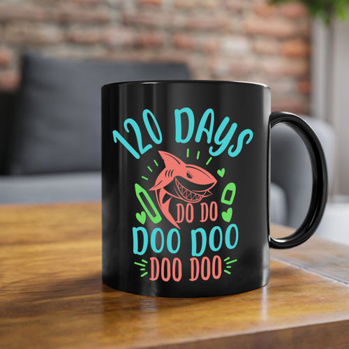 100 Days Shark Doo Doo Mug - Funny Shark Coffee Cup Gift