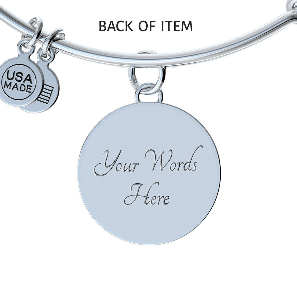 Capture Forever – Upload Photo Circle Bangle Gift Capture Gift for Cherished Memories"