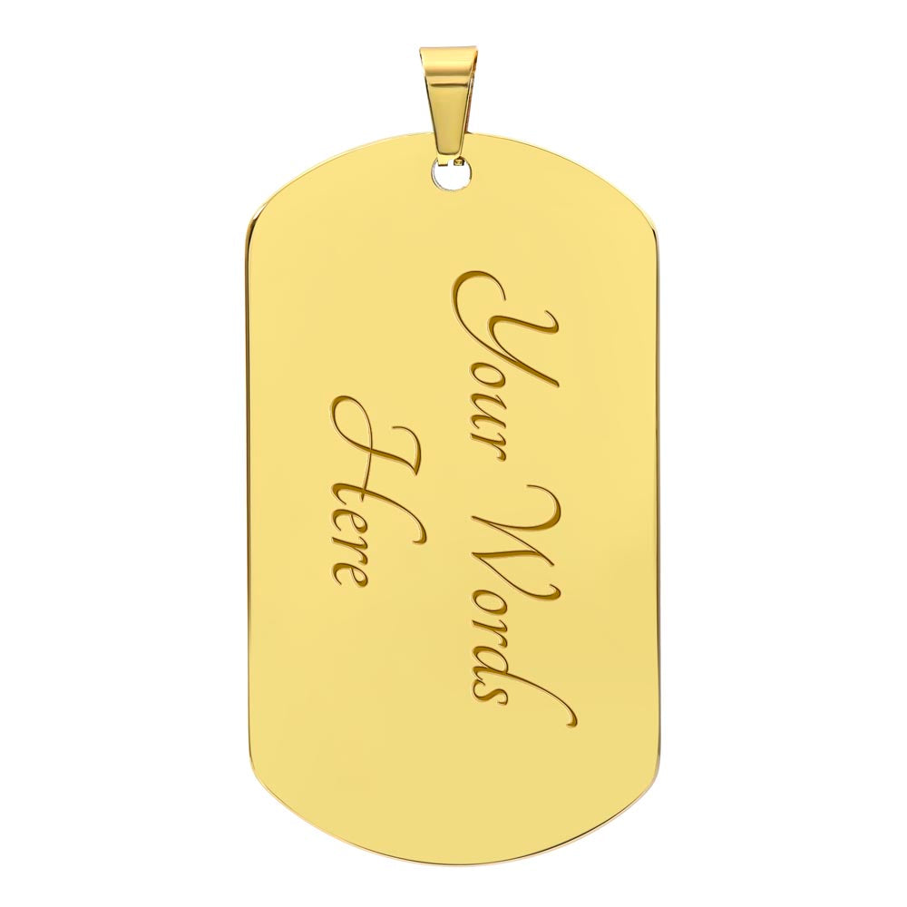 Dad Dog Tag Necklace - Luxury Military Style Gift