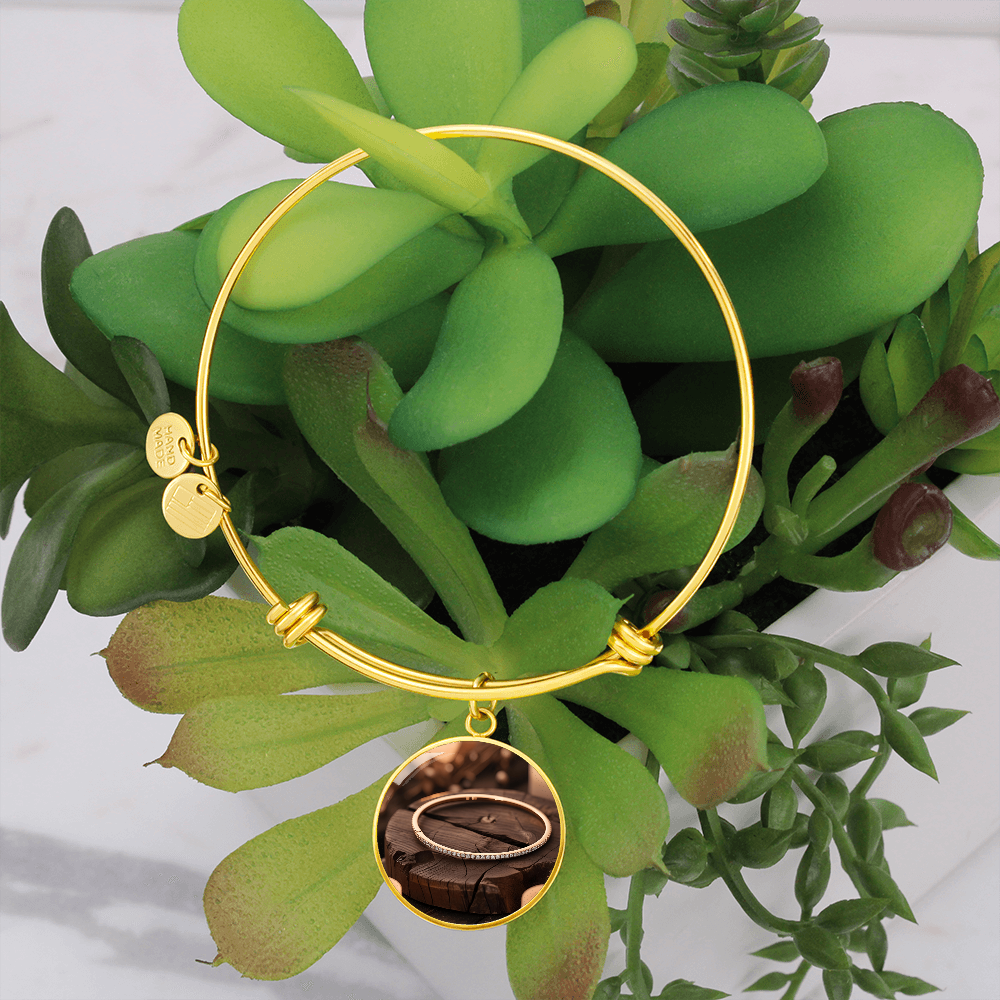 Capture Forever – Upload Photo Circle Bangle Gift Capture Gift for Cherished Memories"
