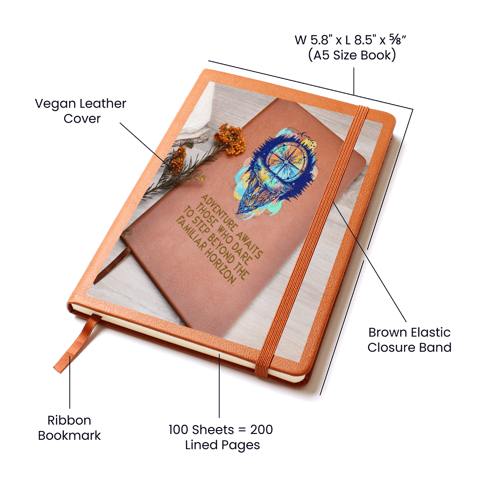 Vegan Leather Graphic Journal - Toddcraft