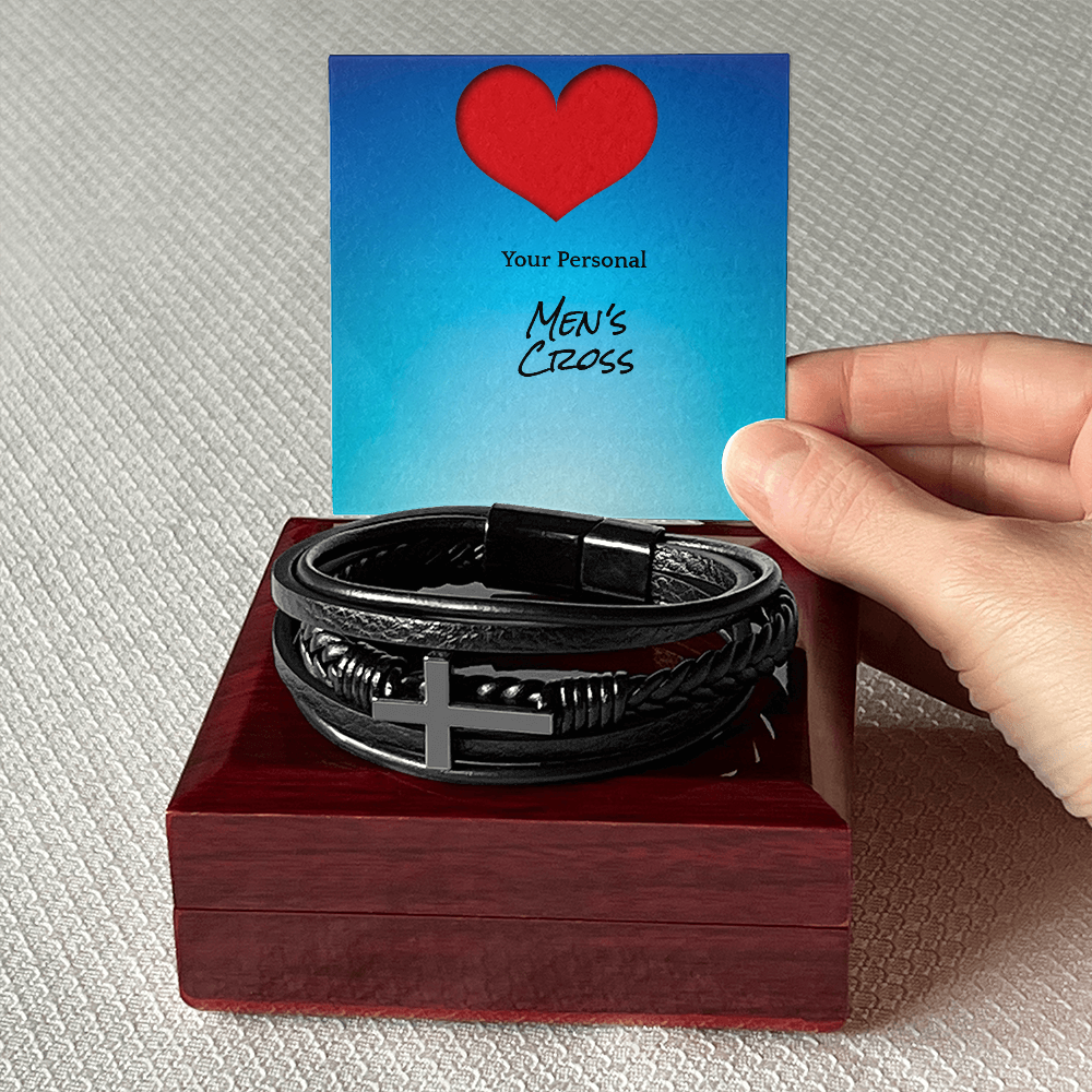 Your Personal Men's Cross Bracelet To keep you calm and Serene during life's greatest challenges and to remember your higher power