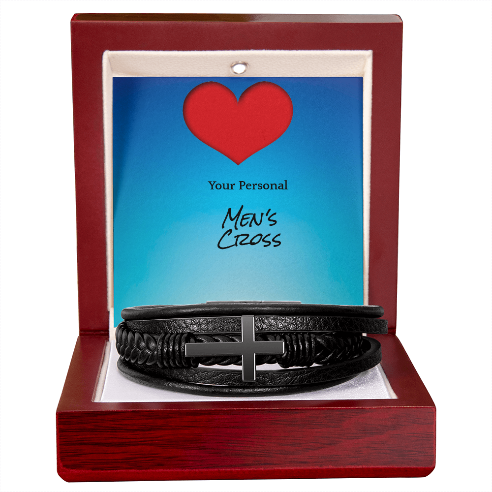 Your Personal Men's Cross Bracelet To keep you calm and Serene during life's greatest challenges and to remember your higher power