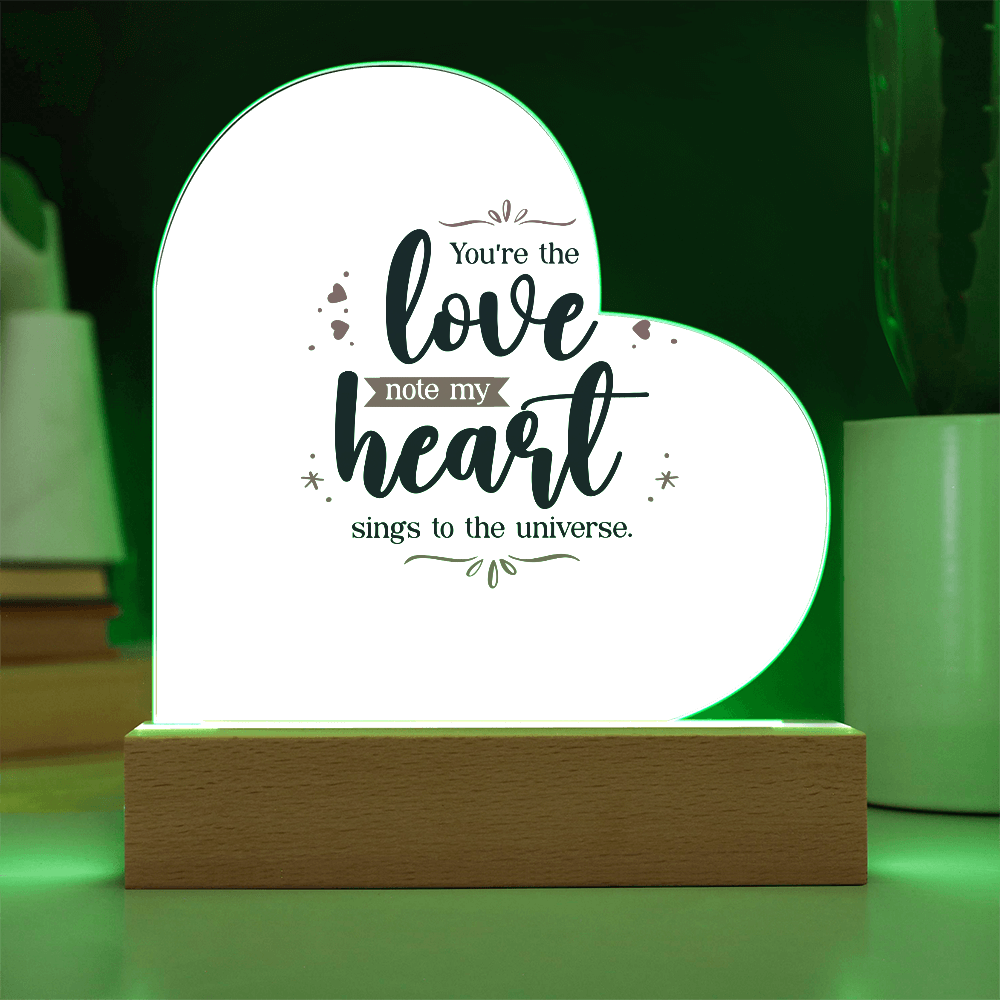 Acrylic heart and sweet devotion flower bouquet