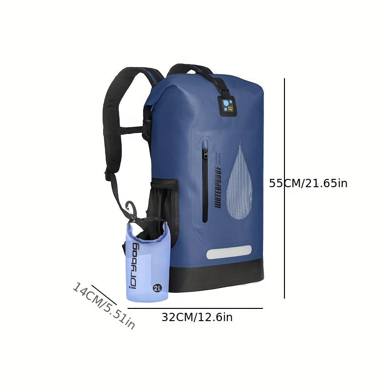 30L Waterproof Dry Bag Backpack | PVC Ocean & Adventure Pack for Kayaking, Hiking & Travel