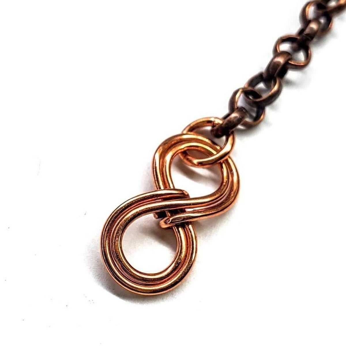 Copper Turquoise Wire Sculpted Heart Necklace - Toddcraft