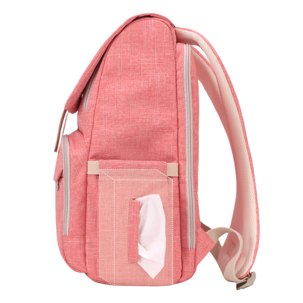 Canvas Diaper Bag Travel Backpack with 15 Pockets