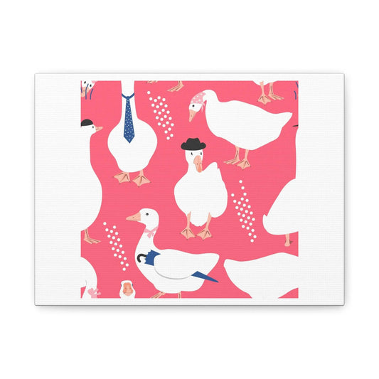 Geese Watercolor Nursery Wall Art on Stretched Canvas - Kids Room Decor, Baby Shower Gift - Toddcraft