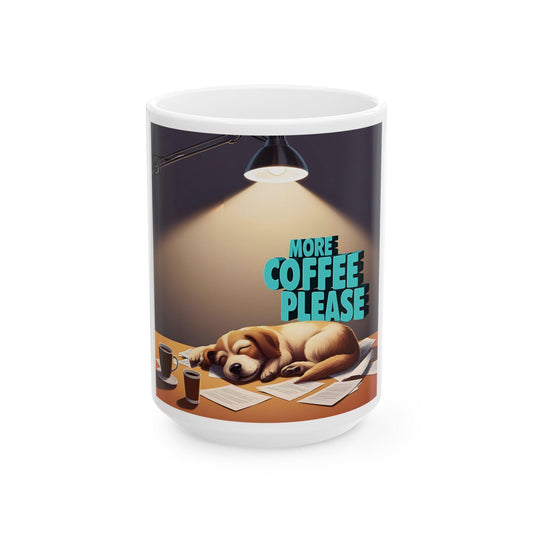Adorable Dog-Themed Coffee Mug: 'More Coffee Please' - Ideal Gift for Canine Enthusiasts - Toddcraft