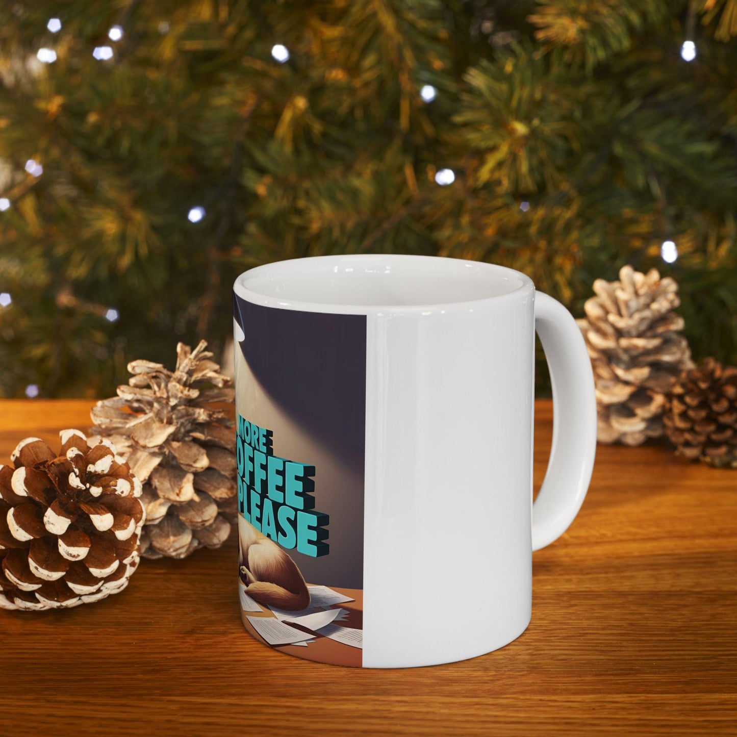 Adorable Dog-Themed Coffee Mug: 'More Coffee Please' - Ideal Gift for Canine Enthusiasts - Toddcraft