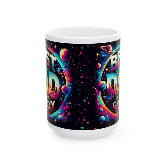 Best Dad In The Galaxy Mug - 11oz 15oz Ceramic Fathers Day Gift from Kids, Step Children & Mom, Unique Dad Coffee Cup - Toddcraft