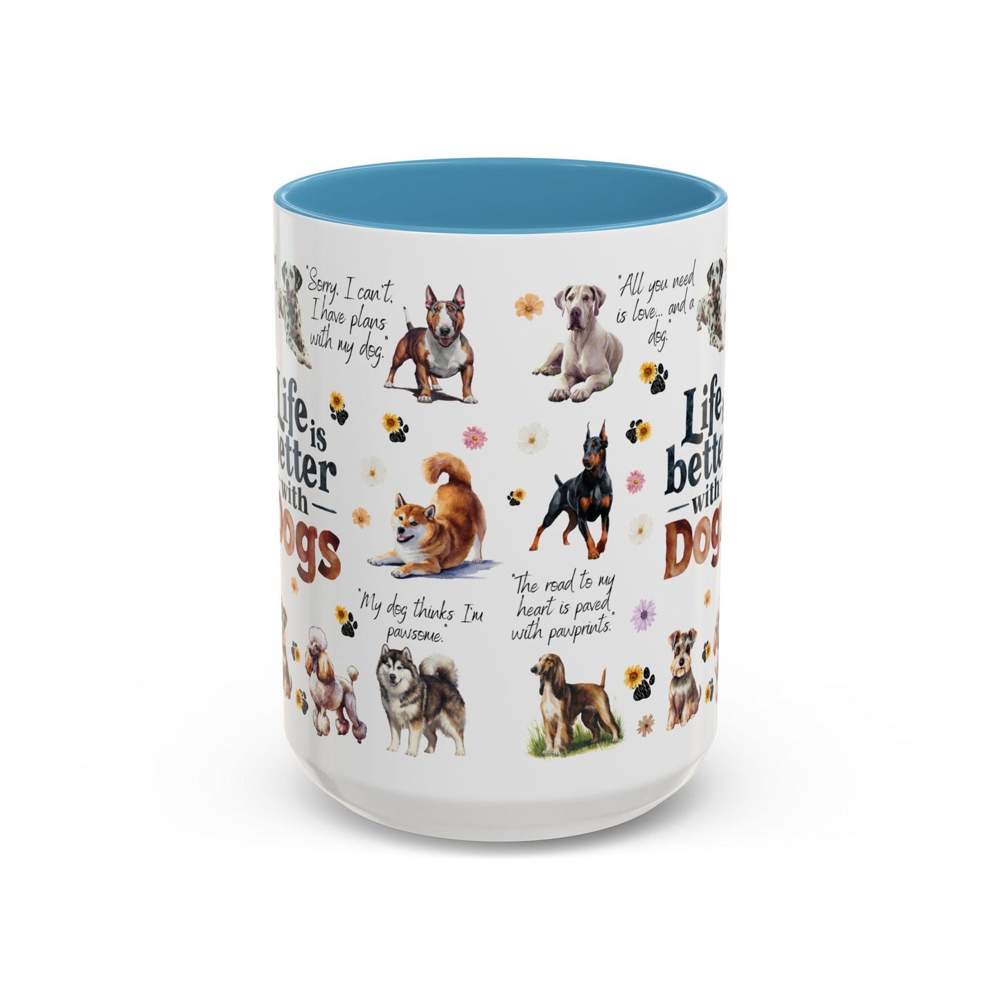 Dog Lovers Coffee Mug, Cute Pet Owner Gift, Life is Better with Dogs, Animal Lover Mug, Personalized Dog Gifts - Toddcraft