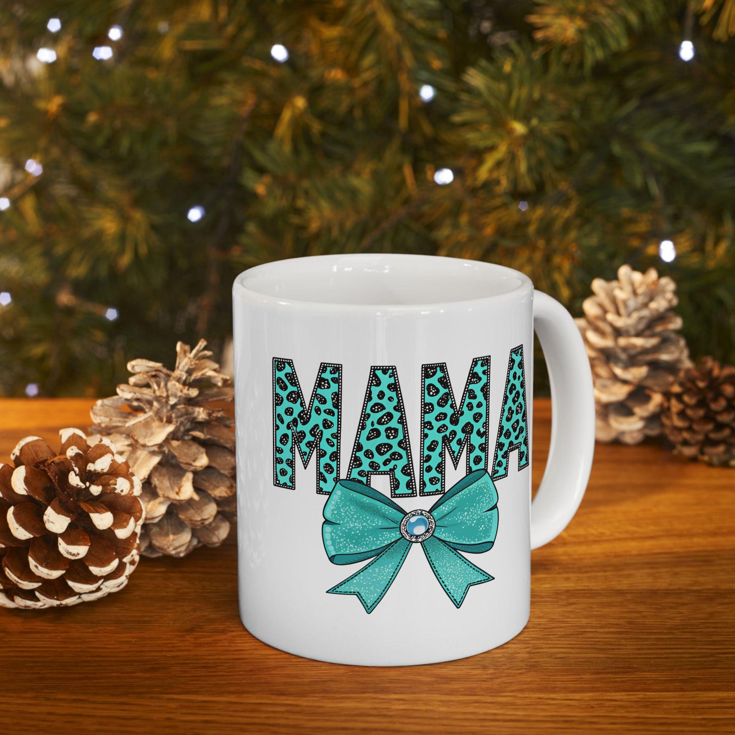 Mother's Day Ceramic Mug 11oz 15oz, Coquette Mama Cute Bow Design, Mom Day Gift & Mothers Day Cup for Mom - Toddcraft