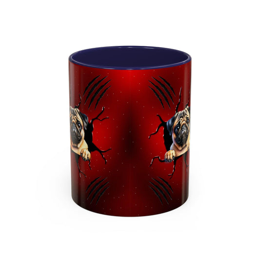 3D Pug Dog Accent Coffee Mug: 11-15 oz Funny Gift for Dog Lovers and Coffee Enthusiasts - Toddcraft