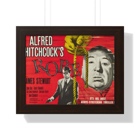 Hitchcock's Classic Movie Posters Rope Elegant Framed Horizontal Wall Art: Custom Panoramic Prints for Modern Home Decor - Toddcraft