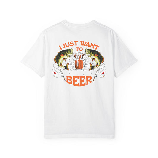 Fishing Enthusiast T-Shirt, I Just Want to Beer Tee, Gifts for Fishermen, Beer Lover's Apparel, Outdoor Adventure Shirt, Funny Fishing - Toddcraft