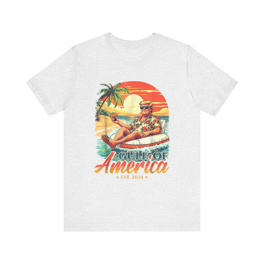 Trump 2025 Unisex Jersey Tee - Gulf of America President Short Sleeve Shirt, Political Gift - Toddcraft